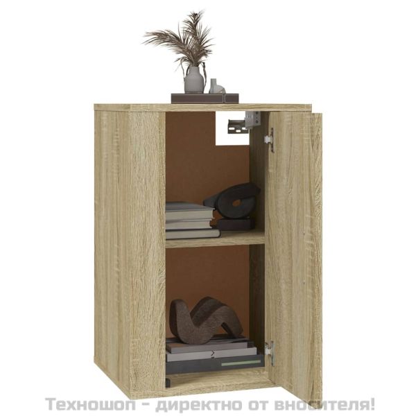 ТВ шкафове със стенен монтаж, 2 бр, сонома дъб, 40x34,5x60 см