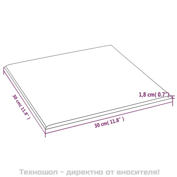 Стенни панели, 12 бр, тъмносиви, 30x30 см, плат, 1,08 м²