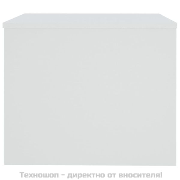 Маса за кафе, бяла, 80x50x40 см, инженерно дърво