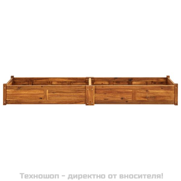 Градинска повдигната леха, акациево дърво, 200x50x25 см