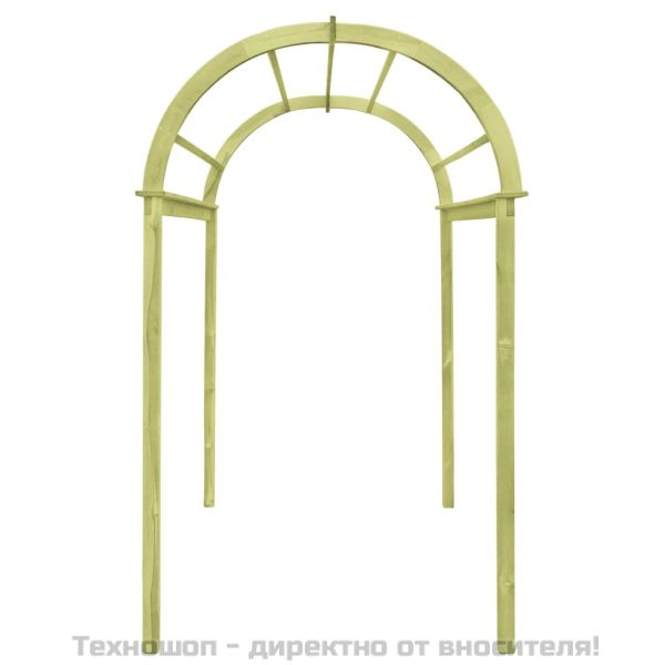 Градинска арка, 125x150x235 см, бор със зелена импрегнация