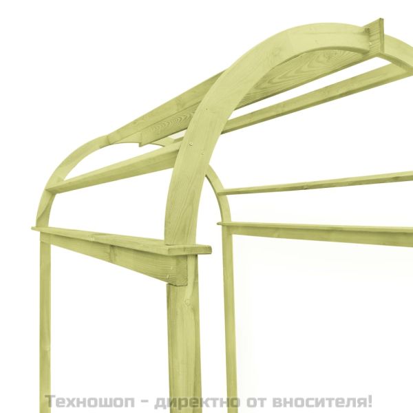 Градинска арка, 125x150x235 см, бор със зелена импрегнация