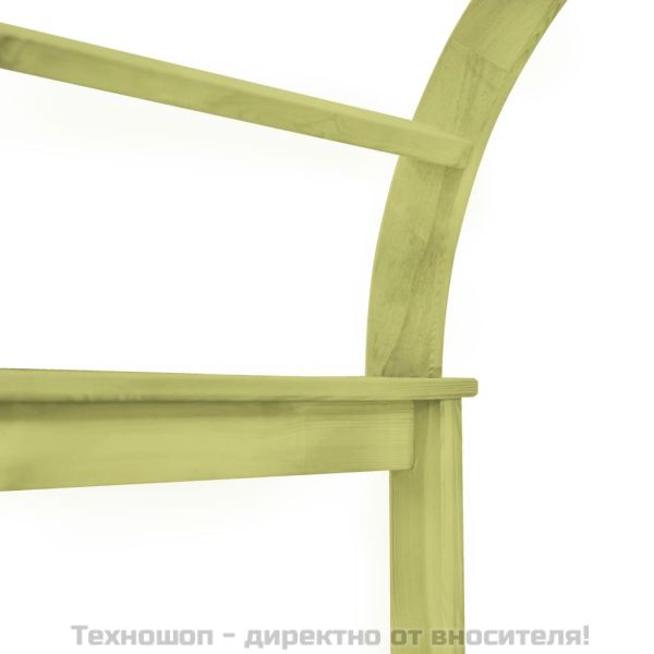 Градинска арка, 125x150x235 см, бор със зелена импрегнация