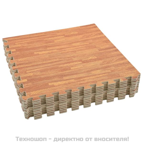 Постелки за под 12 бр дървесни шарки 4,32 м² EVA пяна
