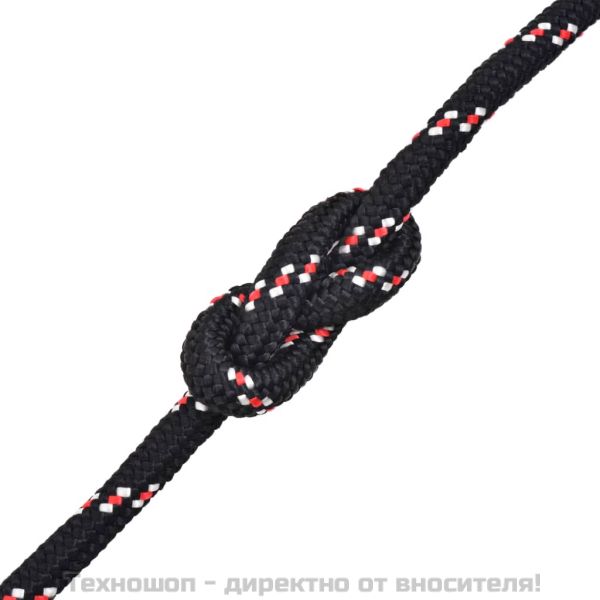 Морско въже, полипропилен, 10 мм, 50 м, черно