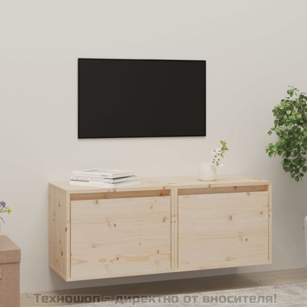 Стенни шкафове, 2 бр, 45x30x35 см, бор масив