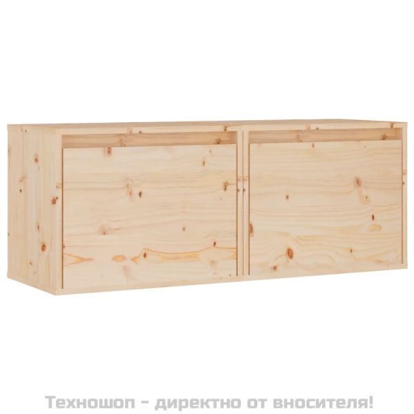 Стенни шкафове, 2 бр, 45x30x35 см, бор масив