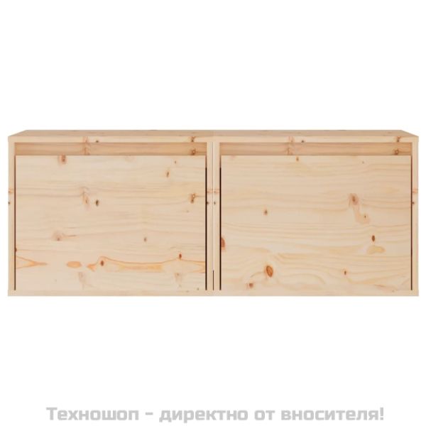 Стенни шкафове, 2 бр, 45x30x35 см, бор масив
