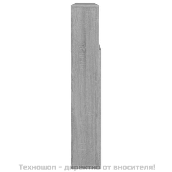 Табла за легло тип шкаф, сив сонома, 220x19x103,5 см