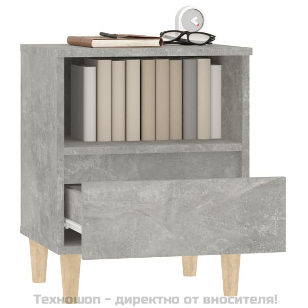 Нощни шкафчета, 2 бр, бетонно сиво, 40x35x50 см