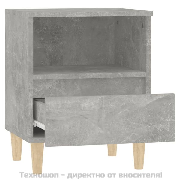 Нощни шкафчета, 2 бр, бетонно сиво, 40x35x50 см