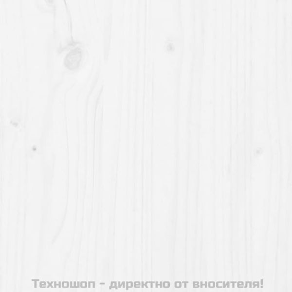 Рамка за легло, бяла, дърво масив, 200x200 см