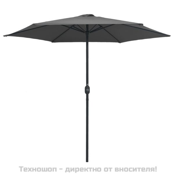 Градински чадър с алуминиев прът, 270x246 см, антрацит