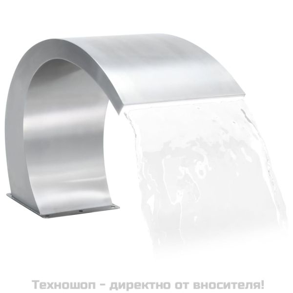 Фонтан за басейн с LED, неръждаема стомана, 30x60x45 см