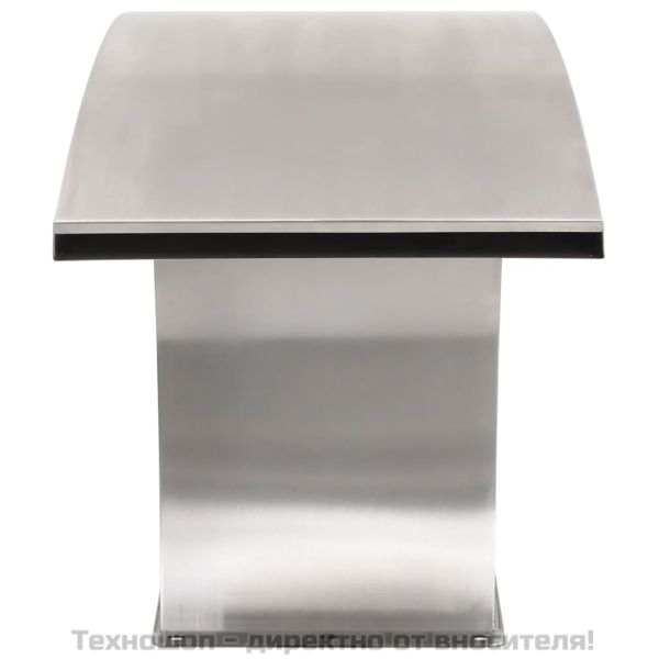 Фонтан за басейн с LED, неръждаема стомана, 30x60x45 см