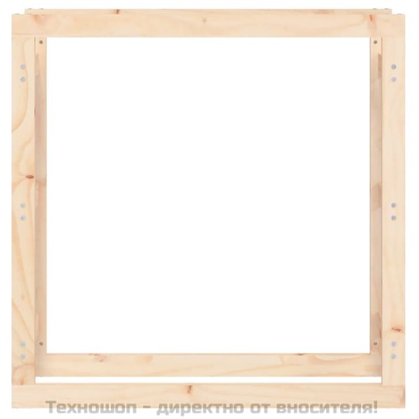 Поставка за дърва за огрев 100x25x100 см масивно дърво бор