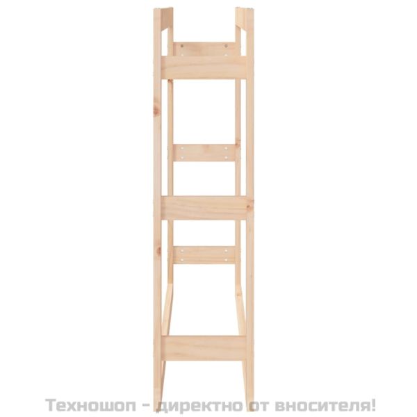 Поставка за дърва за огрев 100x25x100 см масивно дърво бор