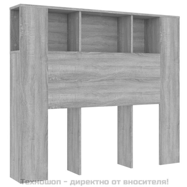 Табла за легло тип шкаф, сив сонома, 120x18,5x102,5 см