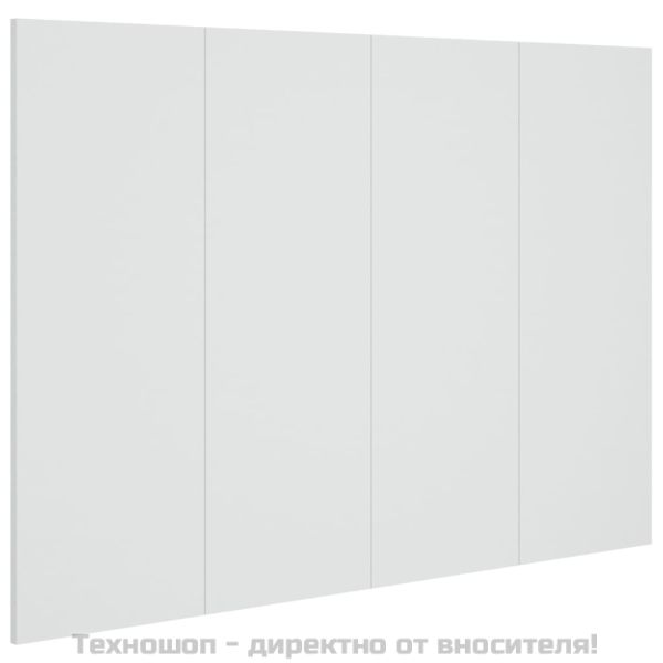 Горна табла за легло, бяла, 120x1,5x80 см, инженерна дървесина