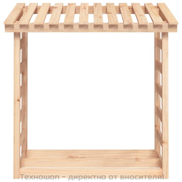 Поставка за дърва за огрев 108x64,5x110 см масивно дърво бор