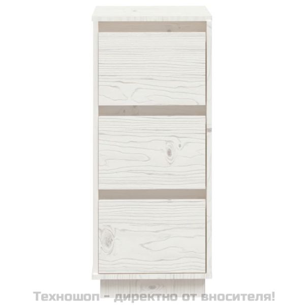 Сайдборди, 2 бр, бели, 32x34x75 см, бор масив