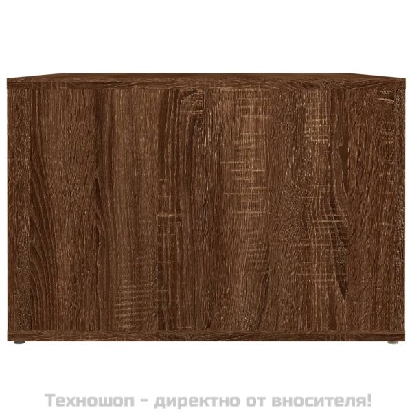 Нощна масичка, кафяв дъб, 57x55x36 см, инженерно дърво