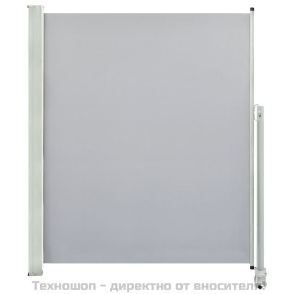 Прибираща се странична тента, 160х300 см, сива