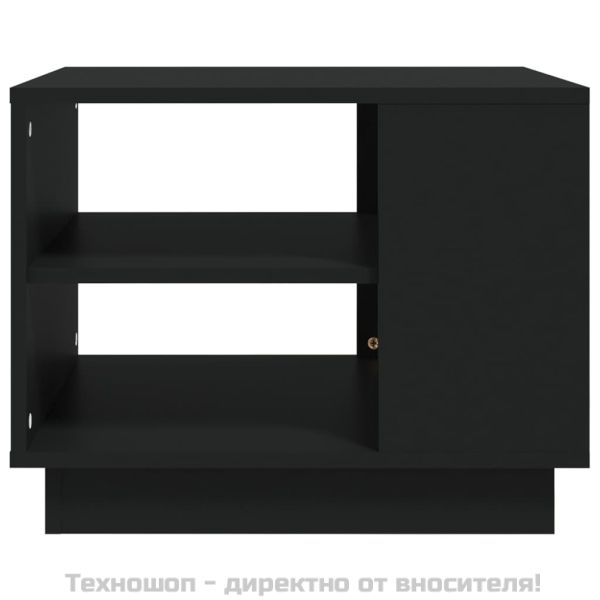 Кафе маса, черна, 55x55x43 см, инженерно дърво