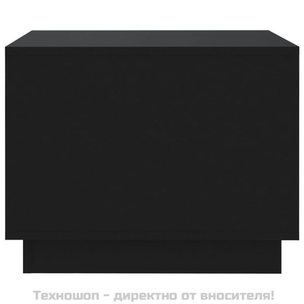 Кафе маса, черна, 55x55x43 см, инженерно дърво