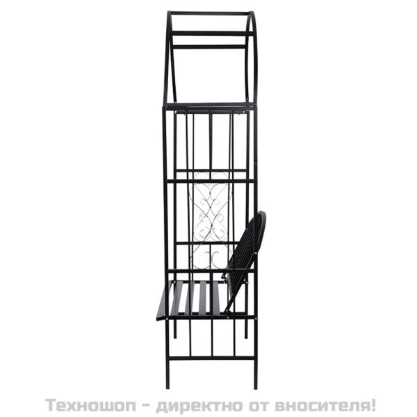 Градинска арка за рози с пейка