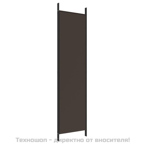 Параван за стая, 3 панела, кафяв, 150x200 см, плат