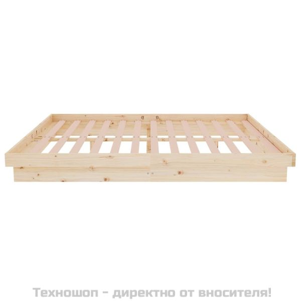 Рамка за легло, дърво масив, 135x190 cм, Double