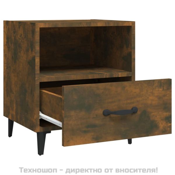 Нощни шкафчета, 2 бр, Опушен дъб, инженерно дърво
