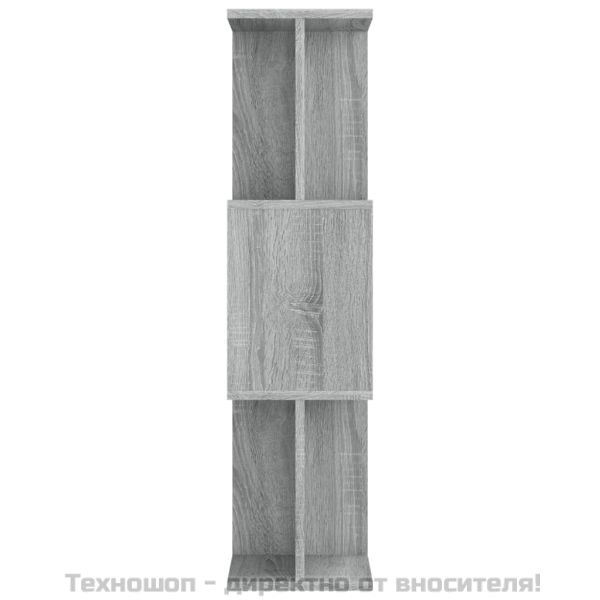 Библиотека/разделител сив сонома 80x24x96 см инженерно дърво