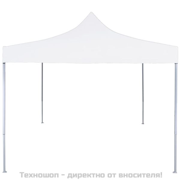 Професионална сгъваема парти шатра, 3x3 м, стомана, бяла