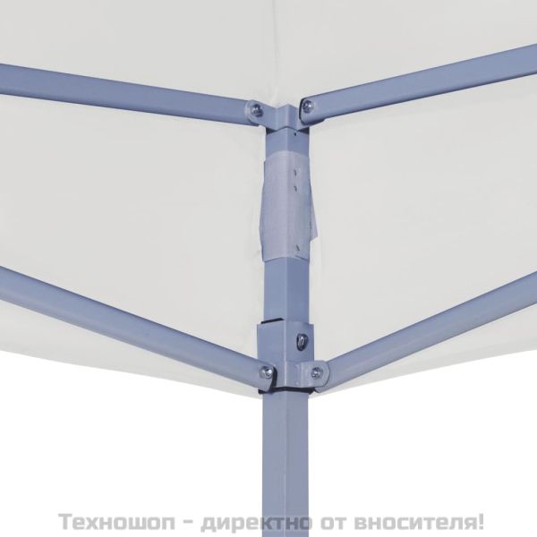 Професионална сгъваема парти шатра, 3x3 м, стомана, бяла