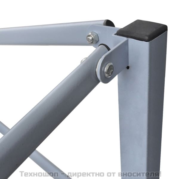 Професионална сгъваема парти шатра, 3x3 м, стомана, бяла