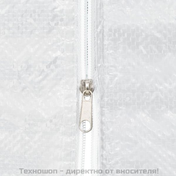 Странични стени за парти шатра, 2 бр, с цип, PE, бели