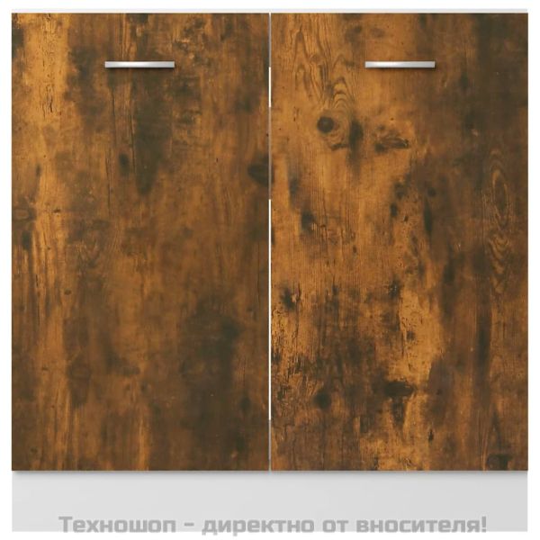 Долен шкаф за мивка "Lyon", опушен дъб, 80x46x81,5 см, инженерно дърво