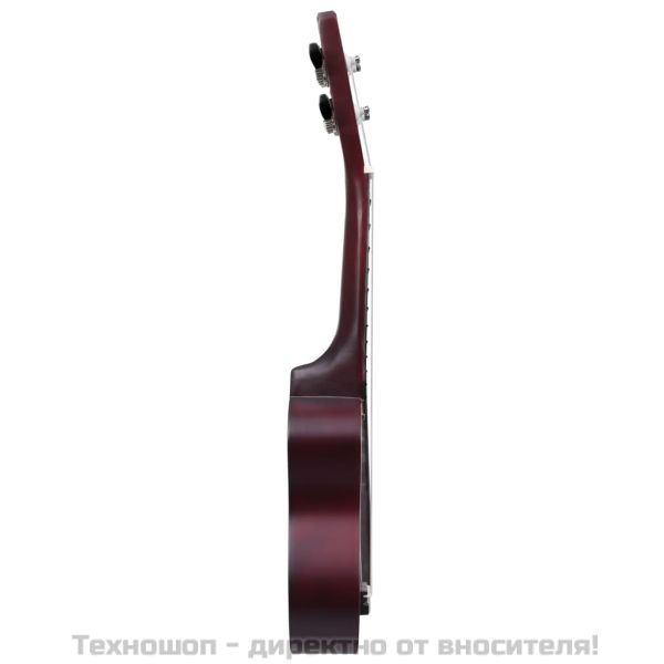 Комплект сопрано укулеле с калъф за деца естествен 23"