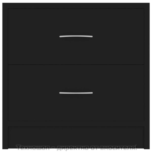 Нощно шкафче, черно, 40x30x40 см, инженерно дърво