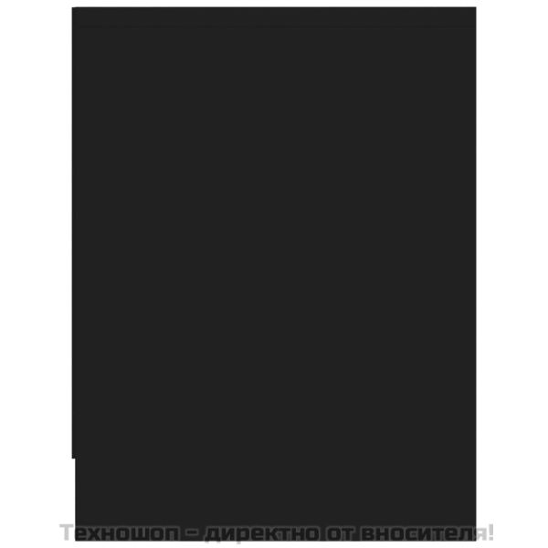 Нощно шкафче, черно, 40x30x40 см, инженерно дърво