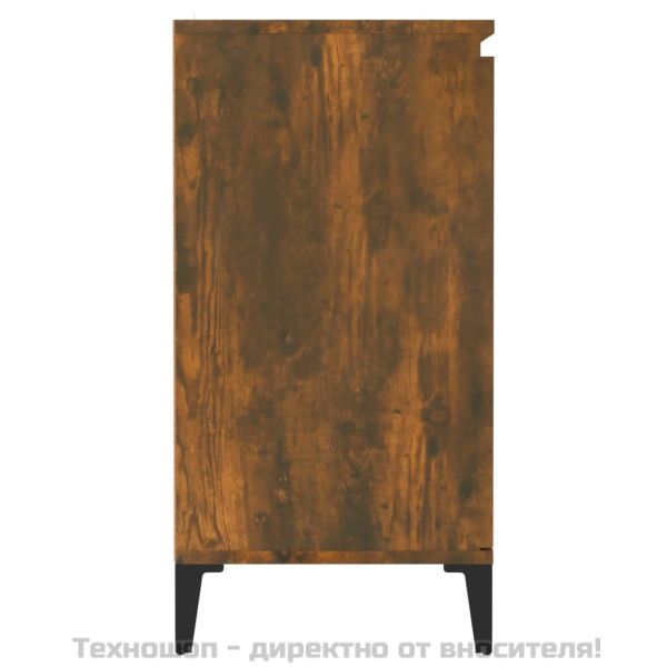 Сайдборд, опушен дъб, 60x35x70 см, инженерно дърво