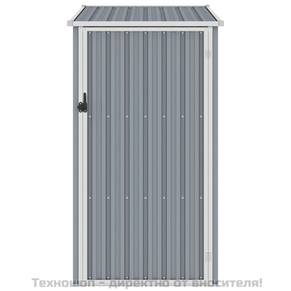 Градинска барака, сива 87x98x159 см, поцинкована стомана
