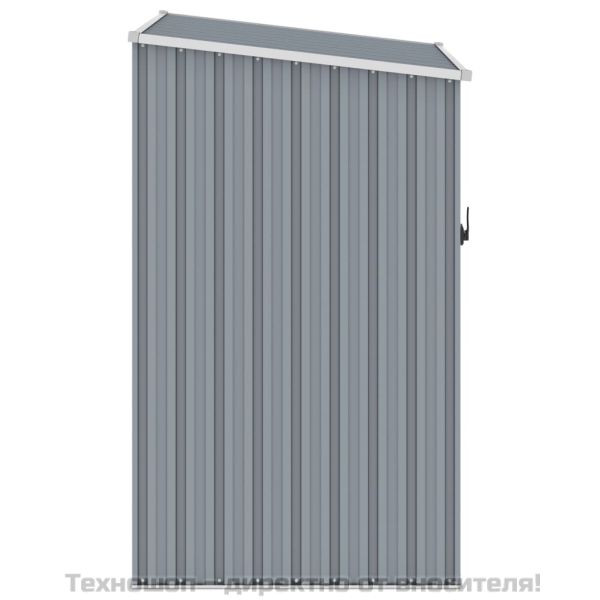 Градинска барака, сива 87x98x159 см, поцинкована стомана