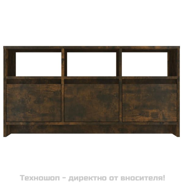 ТВ шкаф, опушен дъб, 102x37,5x52,5 см, инженерно дърво