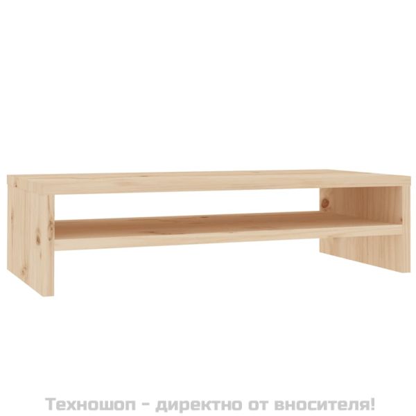 Поставка за монитор, 50x24x13 см, бор масив