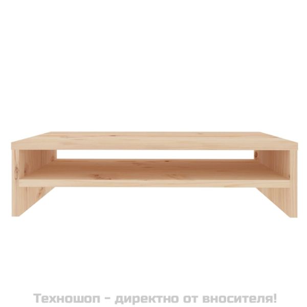 Поставка за монитор, 50x24x13 см, бор масив