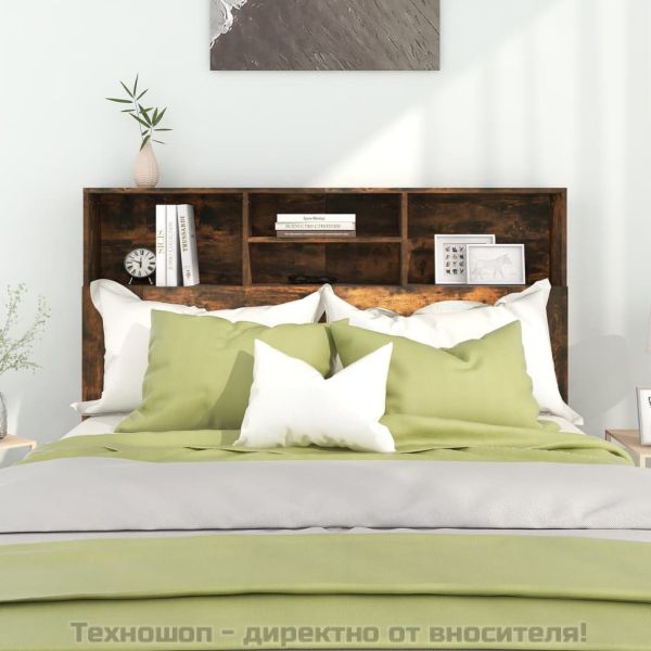 Табла за легло тип шкаф, опушен дъб, 140x19x103,5 см