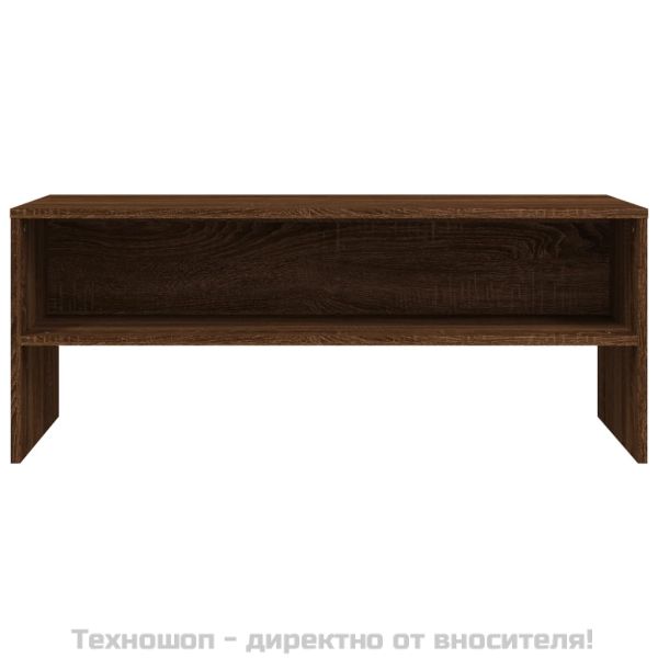 ТВ шкаф, кафяв дъб, 100x40x40 см, инженерно дърво